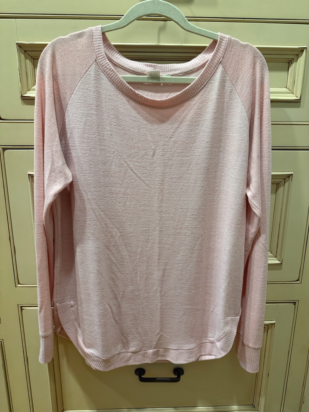 GAP Light Pink Long Sleeve Raglan Sweater